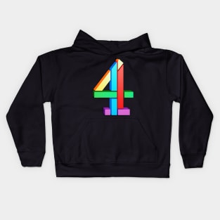 Channel 4 retro Kids Hoodie